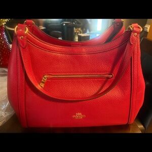Coach Vibrant Red Leather Bag